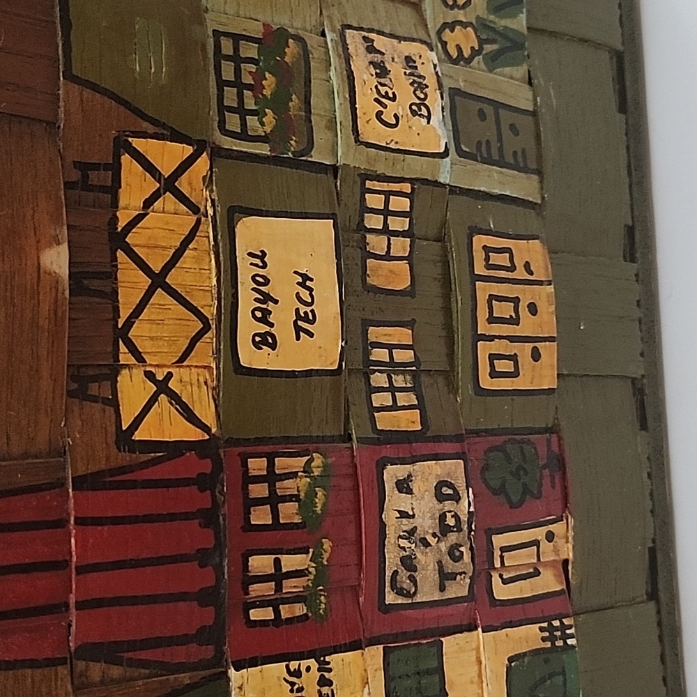 Vintage 1974 Caro Nan Signed Wooden Purse 9.25" X 9.25" X 5.75" - Picture 14 of 17